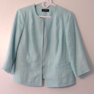 Talbots Mint Green Collarless Women's Jacket